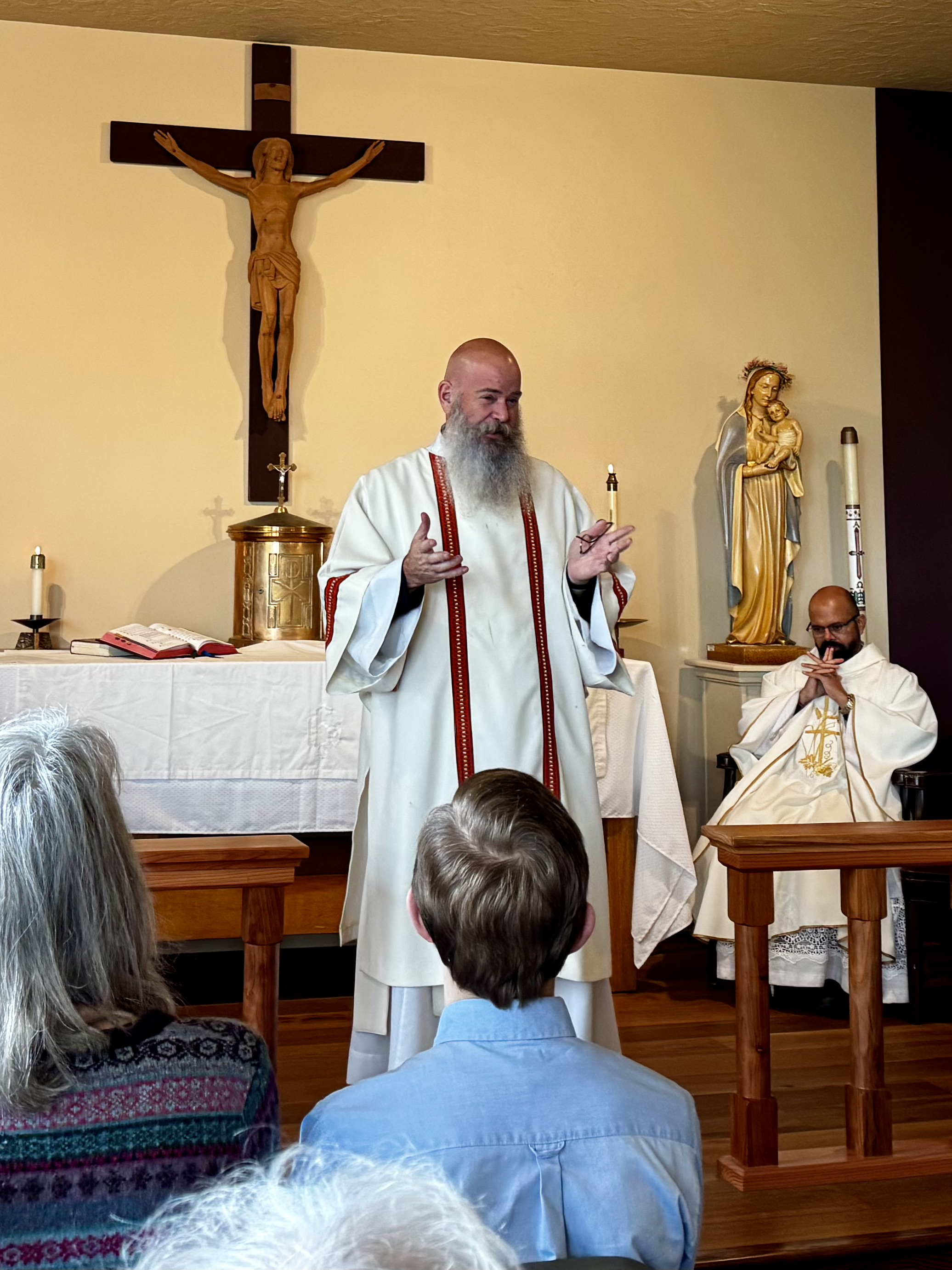 Adoration, Dinner, and Deacon Dance Talking on Marriage